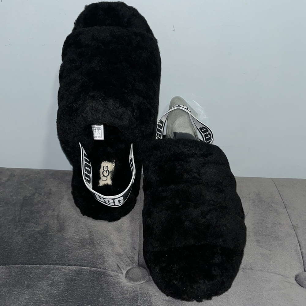 Ugg Fluff Yeah Slide Black